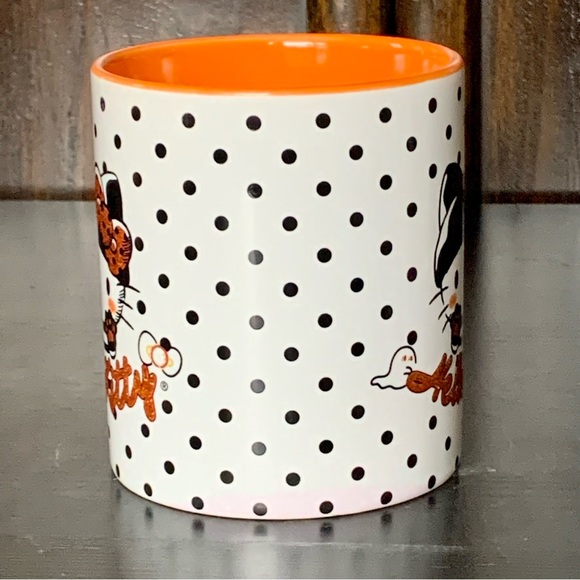 Hello Kitty Cat Burglar 20oz Ceramic Halloween Mug - Polka Dots Ghosts - Picture 6 of 9